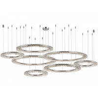 Горизонтальная композиция 8240 из семи плоских светильников NEWPORT, Chrome №61