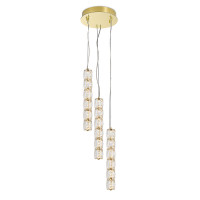 Горизонтальная композиция 8240 из трех подвесных светильников NEWPORT, Gold, №95