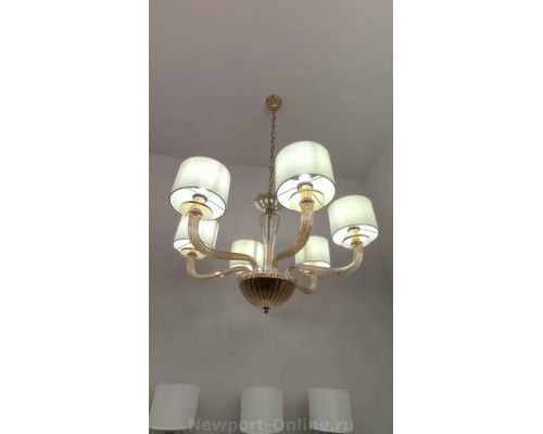 Люстра NEWPORT 8686/C gold polished amber