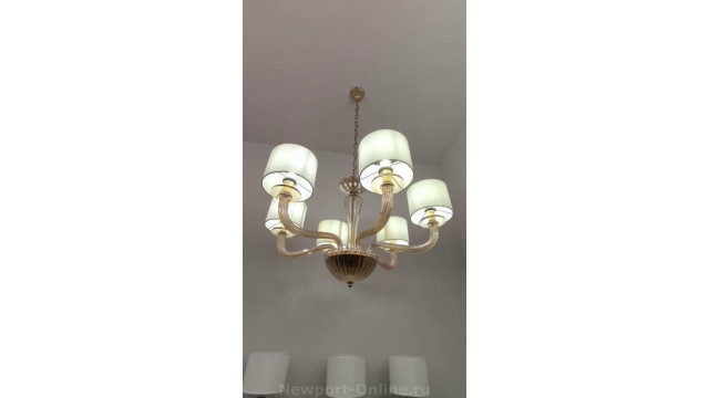 Люстра NEWPORT 8686/C gold polished amber
